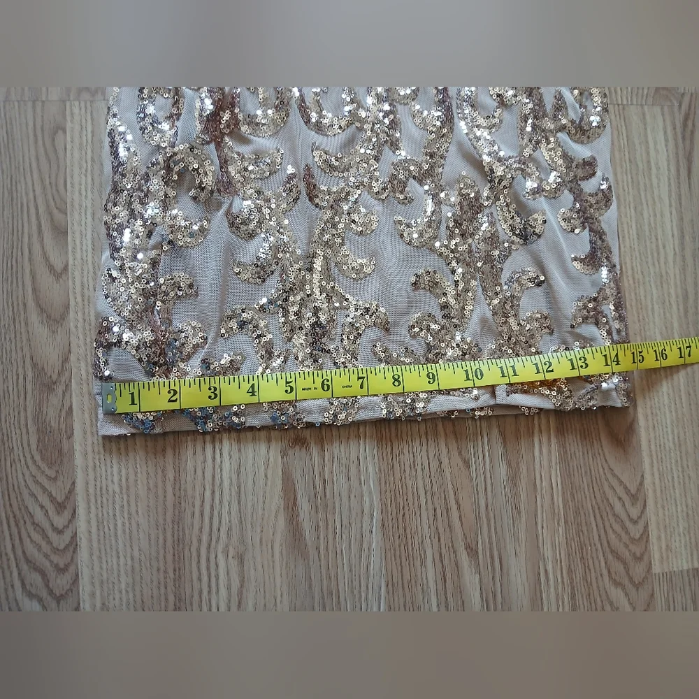 Lovely Day Women's Elegant Rose Gold Sequin Dress - Picture 7 of 9